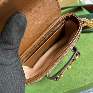 Gucci 699760 Gucci Horsebit 1955 strap wallet Beige and ebony - Default Title - View 9