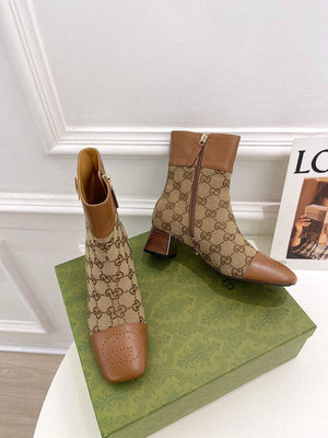 Gucci 700023 Women's GG Canvas Ankle Boot G60032 - 35 - View 2