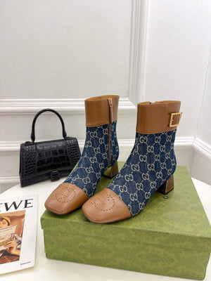 Gucci 700023 Women's GG Canvas Ankle Boot G60033 - 35 - View 1