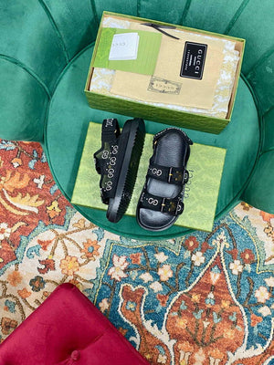 Gucci 701158 Women's GG Sandal With Crystals G38252 - US 4=Euro 35 - View 3