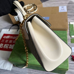 Gucci 702049 Horsebit 1955 Medium Bag Beige White - Default Title - View 3