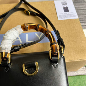 Gucci 702106 Bamboo Mini Handbag Black - Default Title - View 7