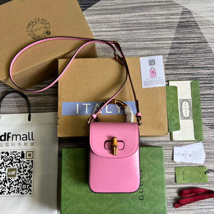 Gucci 702106 Bamboo Mini Handbag Pink - Default Title - View 2