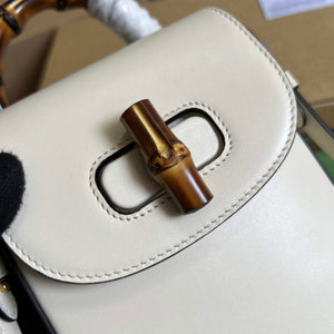 Gucci 702106 Bamboo Mini Handbag White - Default Title - View 5