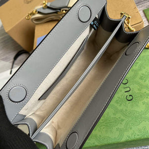 Gucci 702200 GG matelass¨¦ leather shoulder bag Dusty grey - Default Title - View 8