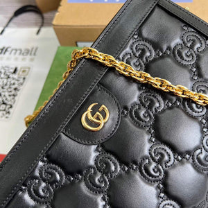 Gucci 702200 GG matelass¨¦ leather shoulder bag black - Default Title - View 5