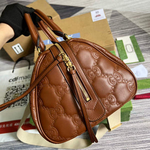 Gucci 702242 GG matelass¨¦ leather shoulder bag Brown - Default Title - View 3