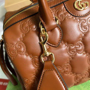 Gucci 702242 GG matelass¨¦ leather shoulder bag Brown - Default Title - View 5
