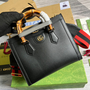 Gucci 702721 Diana Small Tote Bag Black leather - Default Title - View 1