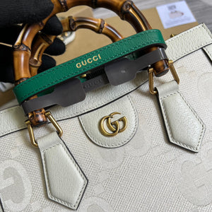 Gucci 702721 Diana Small Tote Bag GG white leather - Default Title - View 5