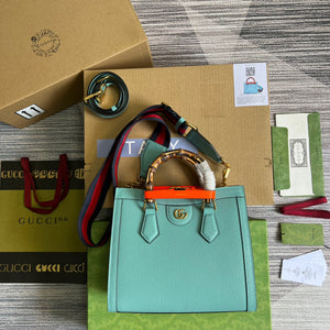 Gucci 702721 Diana Small Tote Bag Light blue leather - Default Title - View 2