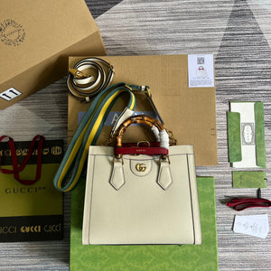 Gucci 702721 Diana Small Tote Bag White leather - Default Title - View 2