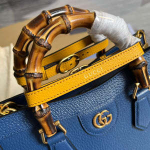 Gucci 702721 Gucci Diana Small Tote Bag Blue - Default Title - View 5