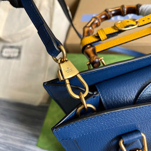 Gucci 702721 Gucci Diana Small Tote Bag Blue - Default Title - View 7