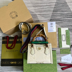 Gucci 702732 Diana Mini Tote Bag White - Default Title - View 2