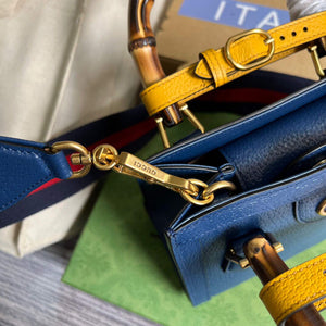 Gucci 702732 Gucci Diana Mini Tote Bag Blue - Default Title - View 8