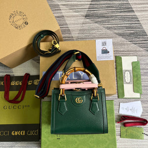Gucci 702732 Diana Mini Tote Bag Green leather - Default Title - View 4