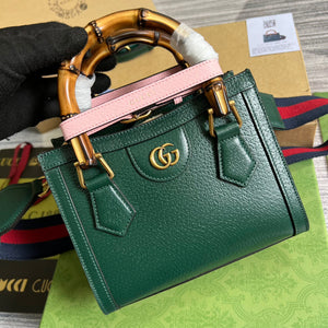 Gucci 702732 Diana Mini Tote Bag Green leather - Default Title - View 1