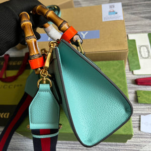 Gucci 702732 Gucci Diana Mini Tote Bag Light blue leather - Default Title - View 4