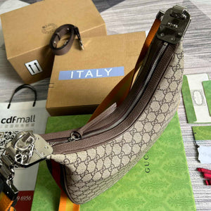 Gucci 702823 Gucci Attache large shoulder bag Beige and ebony - Default Title - View 6