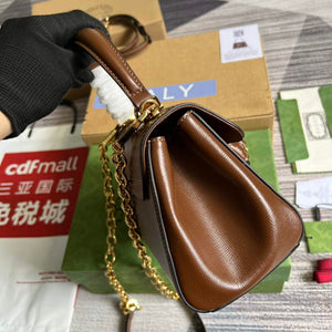 Gucci 703848 Gucci Horsebit 1955 Mini Bag Brown - Default Title - View 4