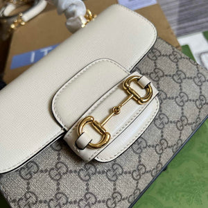 Gucci 703848 Gucci Horsebit 1955 Mini Bag Beige White - Default Title - View 5
