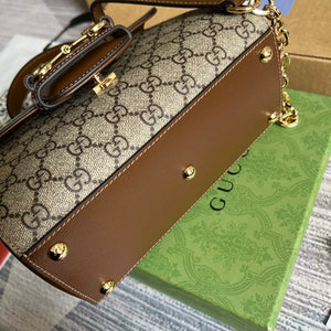 Gucci 703848 Gucci Horsebit 1955 Mini Bag Beige brown - Default Title - View 6