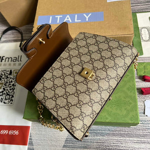 Gucci 703848 Gucci Horsebit 1955 Mini Bag Beige brown - Default Title - View 8
