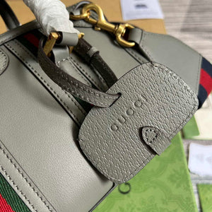 Gucci 715771 Mini top handle bag with Double G Grey - Default Title - View 7