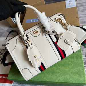 Gucci 715772 Small top handle bag with Double G White - Default Title - View 4