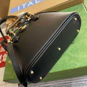 Gucci 715775 Gucci Diana Mini Tote Bag Black leather - Default Title - View 6