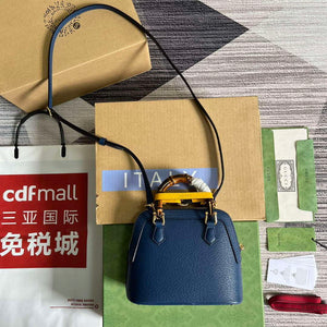 Gucci 715775 Gucci Diana Mini Tote Bag Royal blue leather - Default Title - View 2