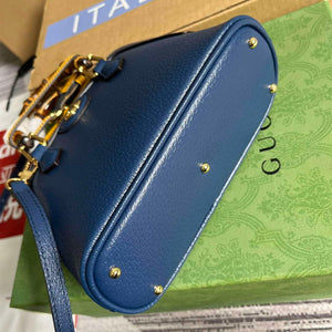 Gucci 715775 Gucci Diana Mini Tote Bag Royal blue leather - Default Title - View 7