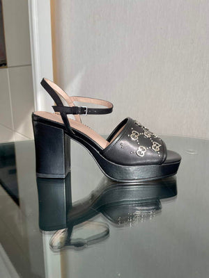 Gucci 719844 Women's Lnterlocking G Studs Sandal G56234 - 35 - View 3