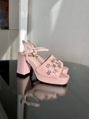 Gucci 719844 Women's Lnterlocking G Studs Sandal G56236 - 35 - View 3