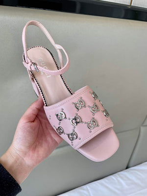 Gucci 719844 Women's Lnterlocking G Studs Sandal G56236 - 35 - View 8