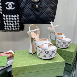 Gucci 719843 Women's Lnterlocking G Studs Sandal G56232 - 35 - View 9