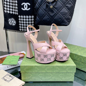 Gucci 719843 Women's Lnterlocking G Studs Sandal G56233 - 35 - View 4