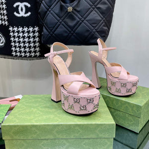 Gucci 719843 Women's Lnterlocking G Studs Sandal G56233 - 35 - View 9