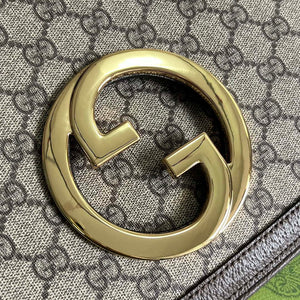 Gucci 721172 Blondie Medium top handle bag Beige and ebony GG Supreme canvas - Default Title - View 4