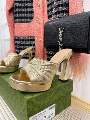 Gucci 723404 Women's heeled slide sandal G56306 - 35 - View 3