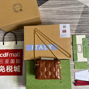 Gucci 723770 GG Matelass¨¦ Top Handle Mini Bag Brown - Default Title - View 2