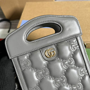 Gucci 723776 GG Matelass¨¦ Top Handle Mini Bag Grey - Default Title - View 5
