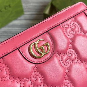 Gucci 723784 GG Matelass¨¦ Zip-Around Wallet Rose pink - Default Title - View 7