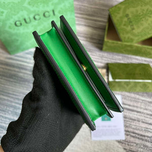 Gucci 723786 GG Matelass¨¦ Card Case Wallet Green - Default Title - View 4