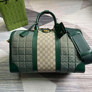 Gucci 724642 Mini GG Canvas Small Duffle Bag Green - Default Title - View 1