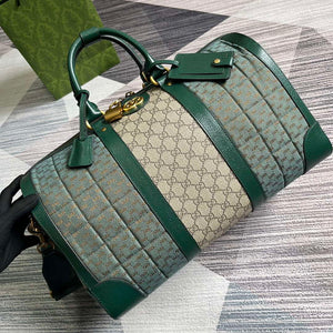 Gucci 724642 Mini GG Canvas Small Duffle Bag Green - Default Title - View 6