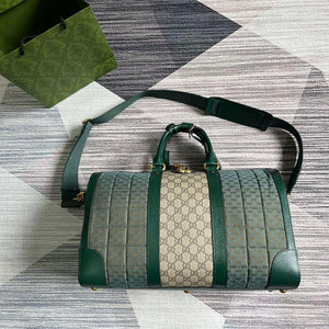 Gucci 724642 Mini GG Canvas Small Duffle Bag Green - Default Title - View 8