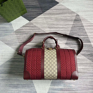 Gucci 724642 Mini GG Canvas Small Duffle Bag Red - Default Title - View 7
