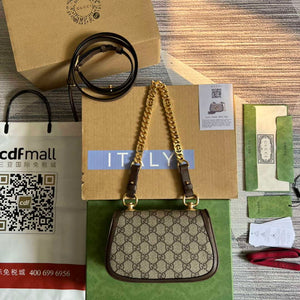 Gucci 724645 Gucci Blondie Mini Shoulder Bag Beige and ebony - Default Title - View 2